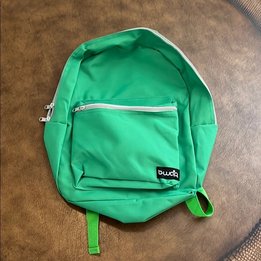 B-wap Unisex Green Backpack with Front Pocket NEW